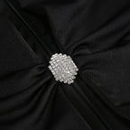Flowering Girl Women crystal-embellished cutout black mini dress