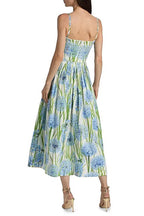 Flowering Girl Women Jolie Multicolor Floral Bow Embroidered Poplin Midi Dress