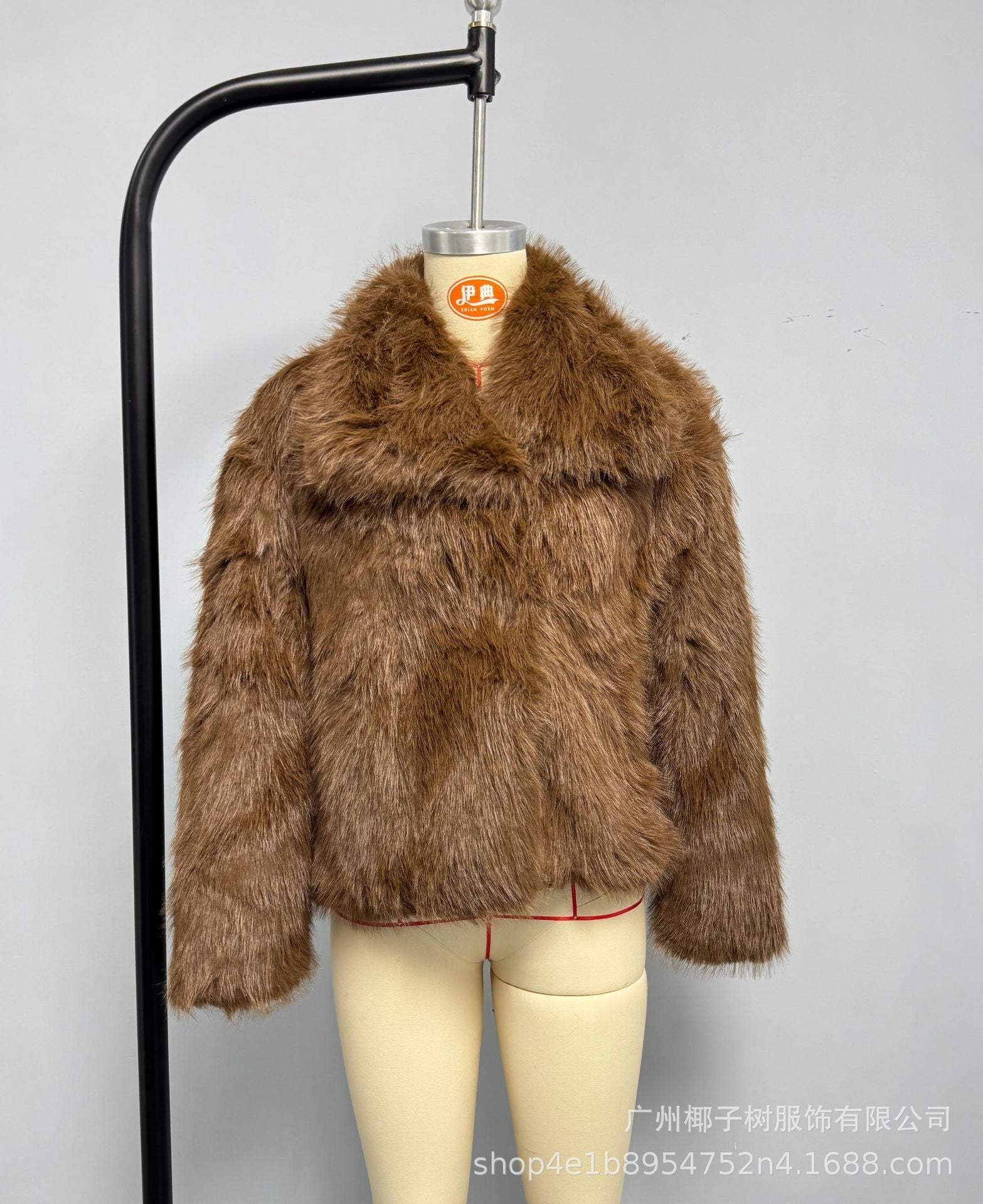 Flowering Girl Women mag lambswool thick fur coat