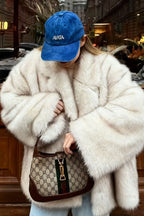 Flowering Girl Women modesty gradient fur coat