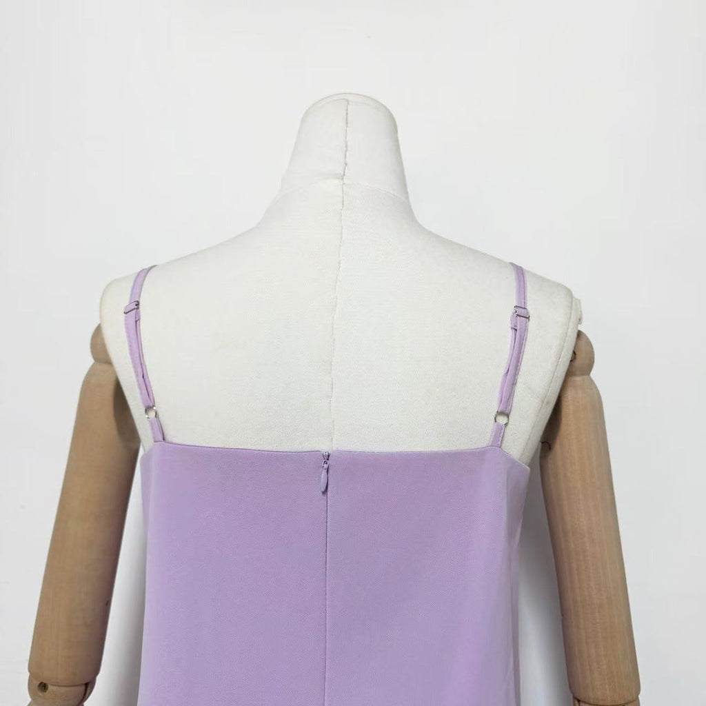 kristin Buttercup Embroidered Maxi Dress in Purple