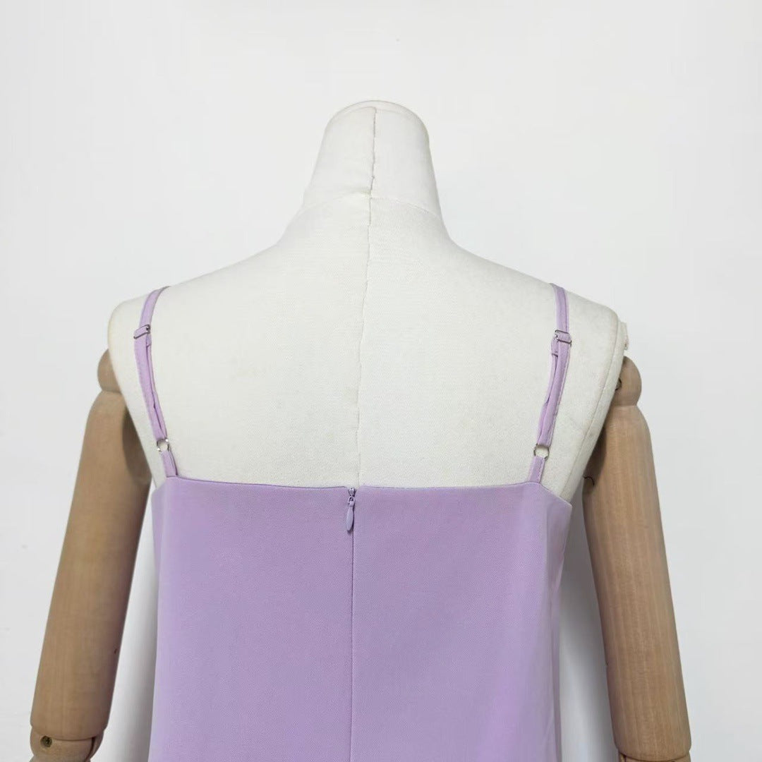 kristin Buttercup Embroidered Maxi Dress in Purple