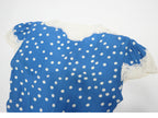 Flowering Girl Women Lyuba Polka Dot Lace-Trimmed V-Neck Maxi Dress In Blue