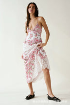 Léa Lace Patchwork Floral Cami Maxi Dress
