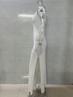 Flowering Girl Women white suspender bikini swimsuit