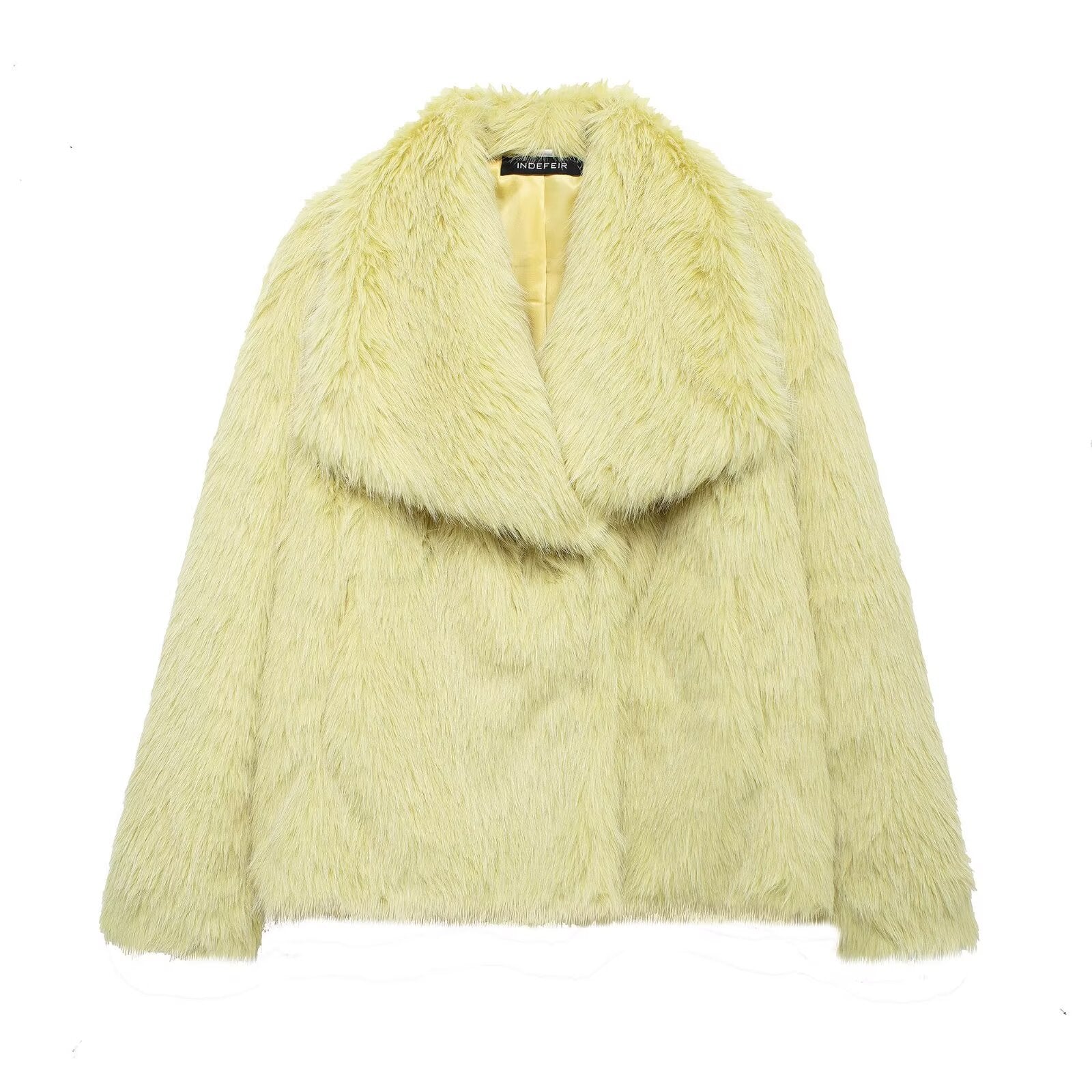 Flowering Girl Women mag lambswool thick fur coat
