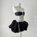 Bethari Strapless Corset Puffy Mini Dress