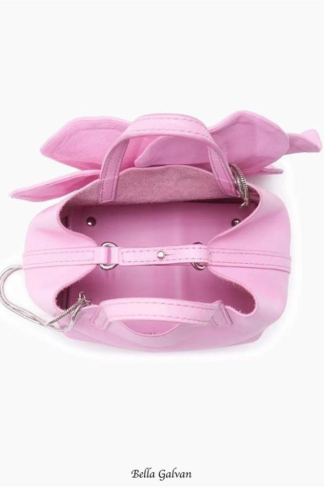 Flowering Girl Women Floral PU Leather Handbag
