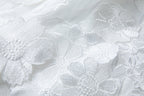 Flowering Girl Women Georgia 3d Floral Lace Mini Dress In White