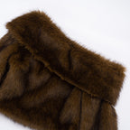 stacey One Shoulder Furry Top