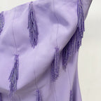Flowering Girl Women purple embellished off-shoulder maxi dress