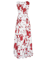 Floral Printed Square Neck Maxi Dress