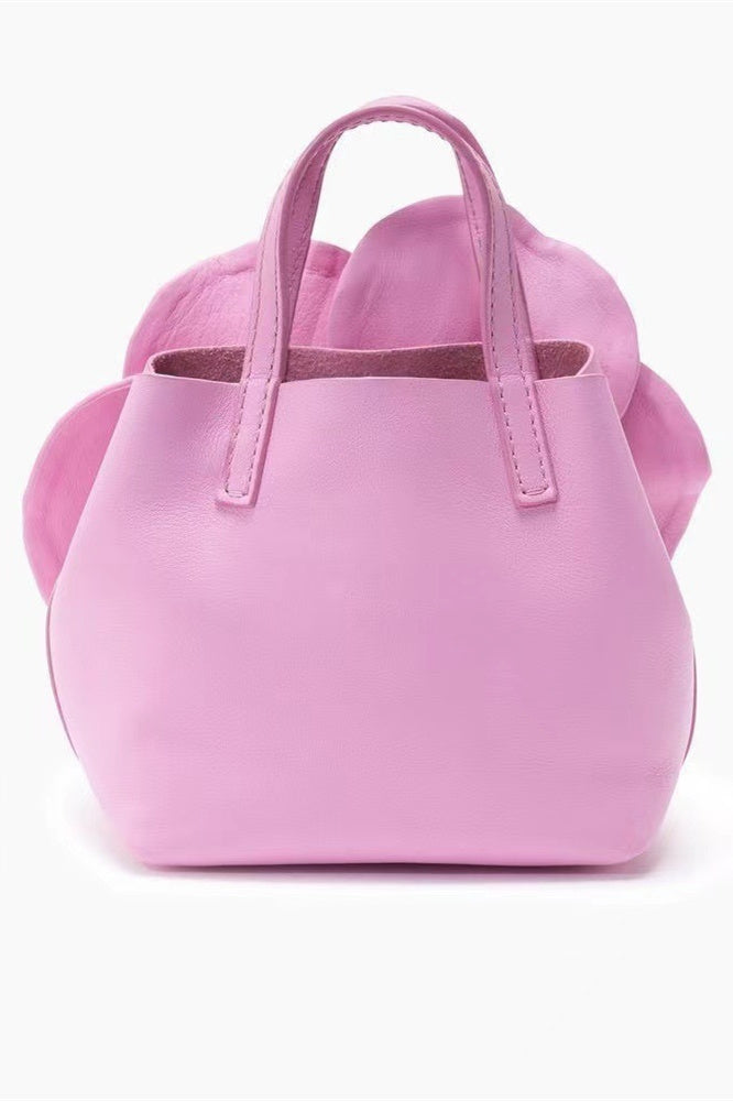 Flowering Girl Women Floral PU Leather Handbag