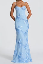 Nefertiti Maxi Dress-Light Blue