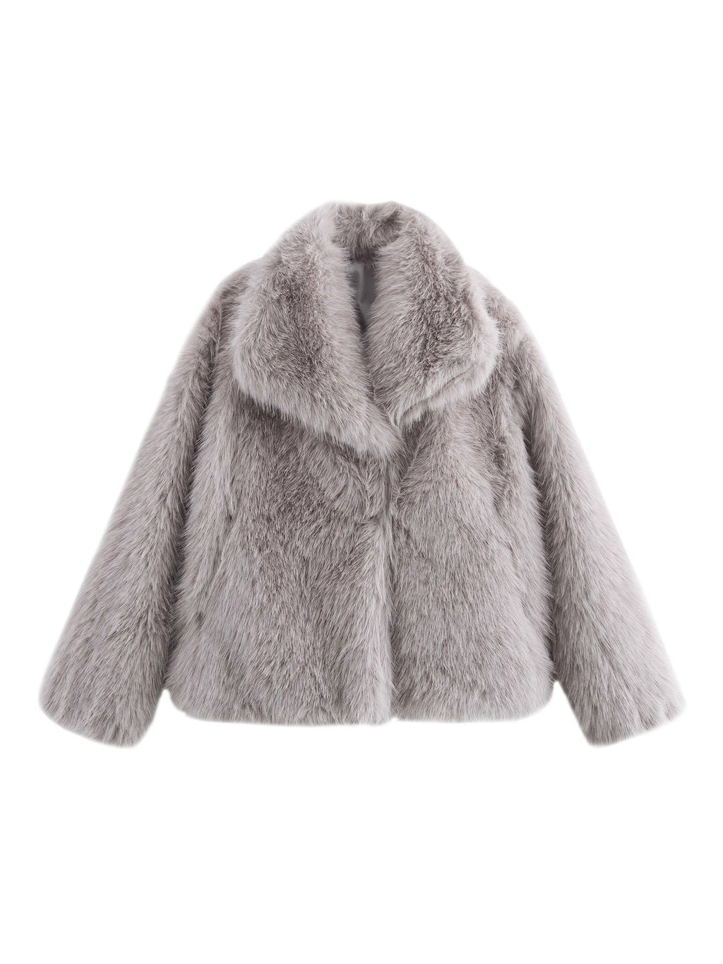 Flowering Girl Women mag lambswool thick fur coat