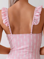 kate pink  square neck bikini