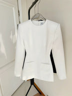 hedda Crepe Suit mini Dress in white