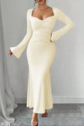 Flowering Girl Women nora apricot long sleeve maxi dress
