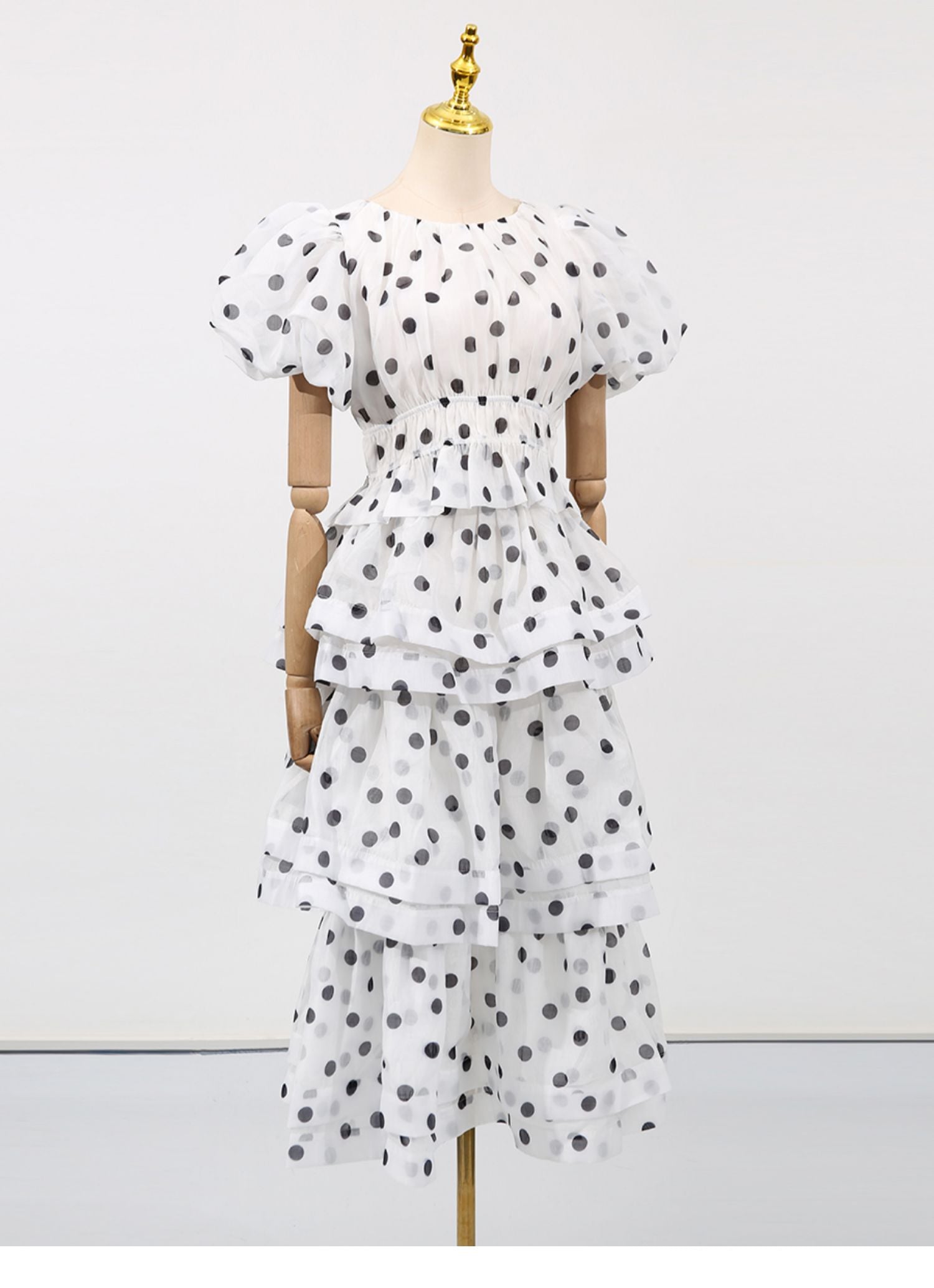 Colette Polka Dot Ruffle Skirt Two Piece Set