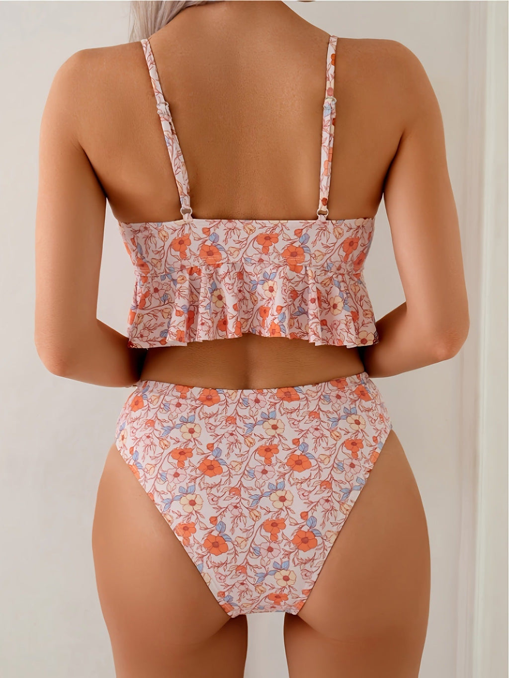 vicky floral print bikini two-piece set