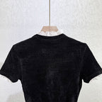 kama Black Chenille Knit Midi Dress