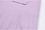 Flowering Girl Women flower knit mini dress in pale purple