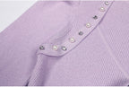 Flowering Girl Women flower knit mini dress in pale purple