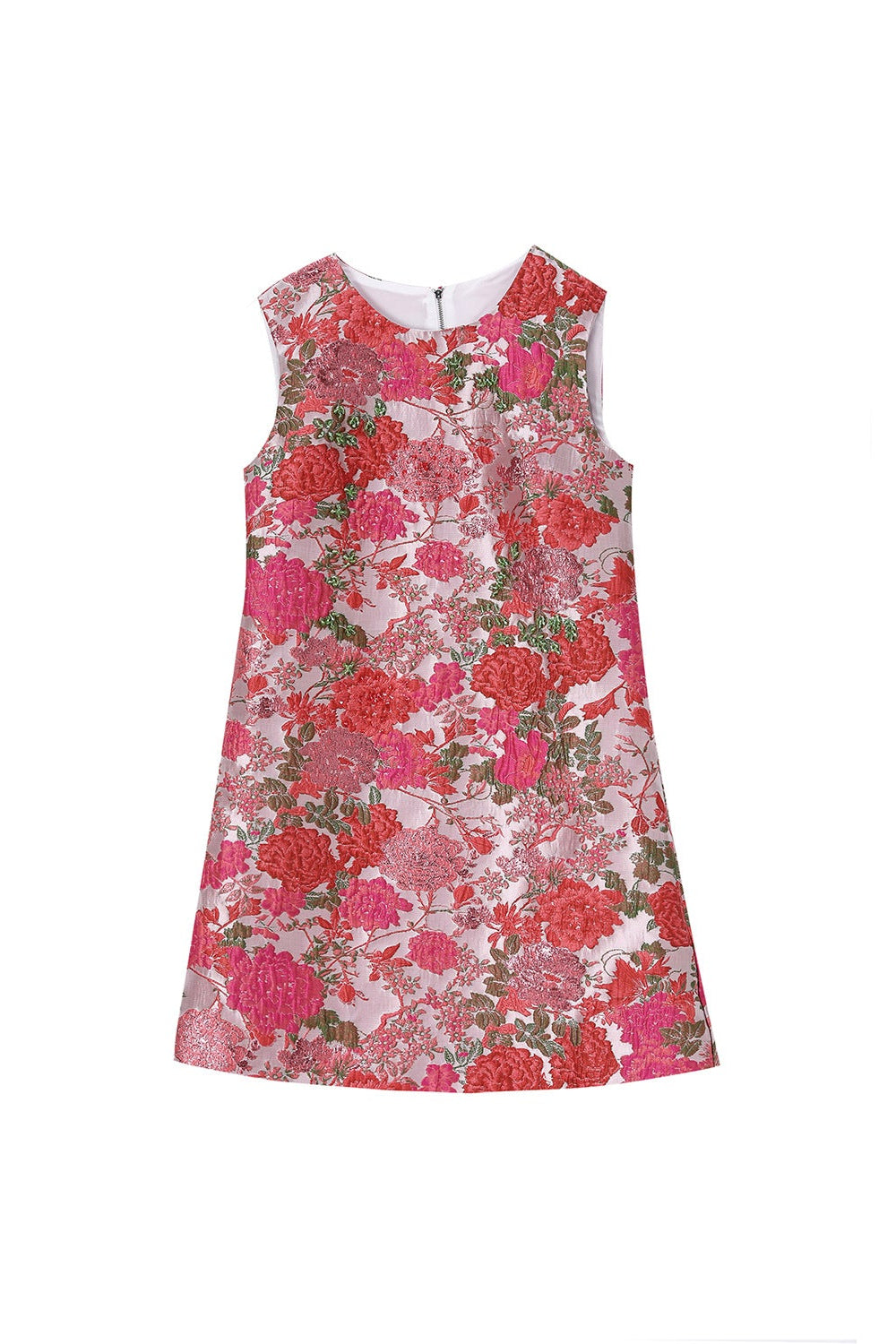 Flowering Girl Women Hilary Multicolor Floral Embroidery Sleeveless Mini Dress