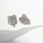 Flowering Girl Women Heart Tassel Earrings