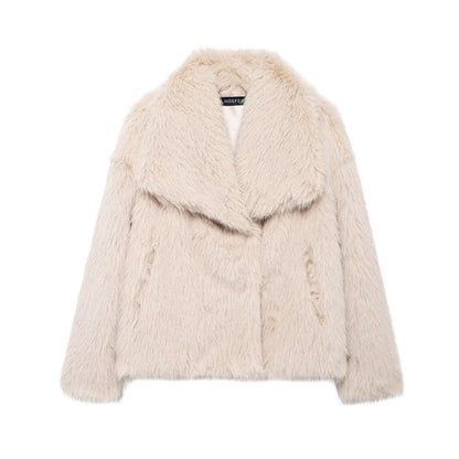 mag lambswool thick fur coat