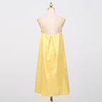 Edwina Applique Floral Embroidered Mini Dress In Yellow