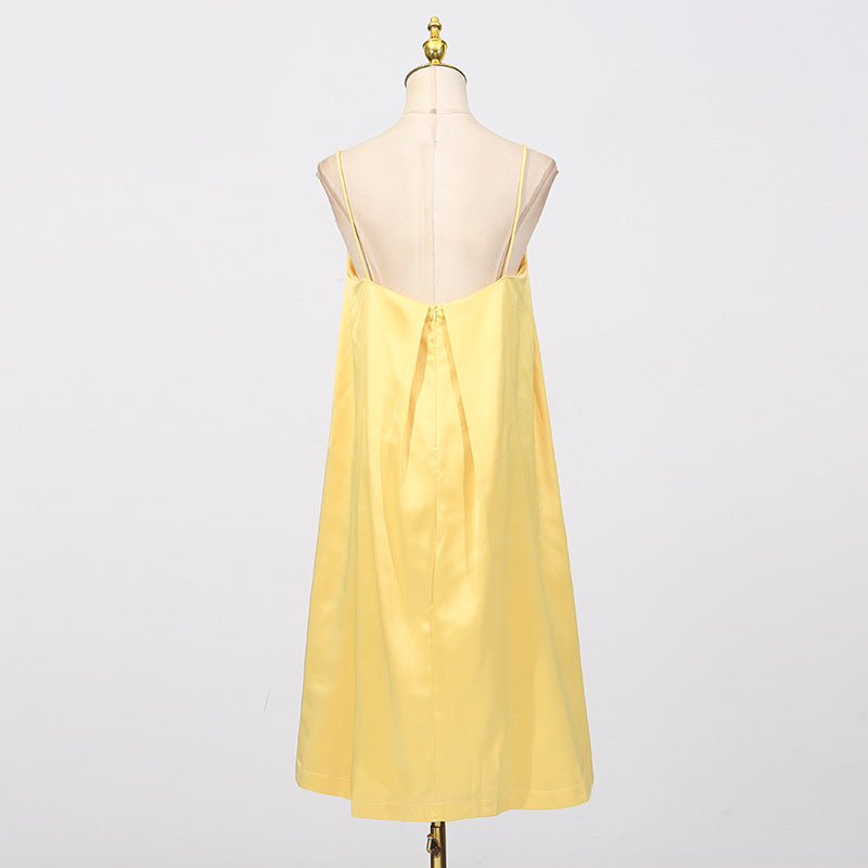 Edwina Applique Floral Embroidered Mini Dress In Yellow