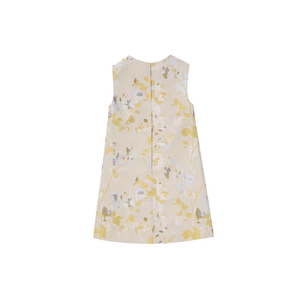 Flowering Girl Women Heloise Multicolor Floral Embroidery Sleeveless Mini Dress