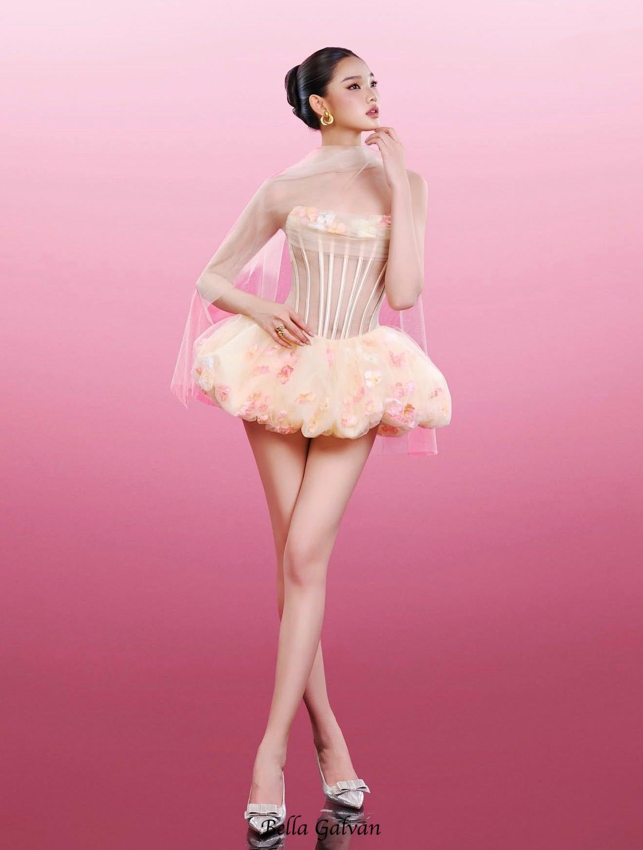 Roxya Floral Strapless Corset Mini Dress