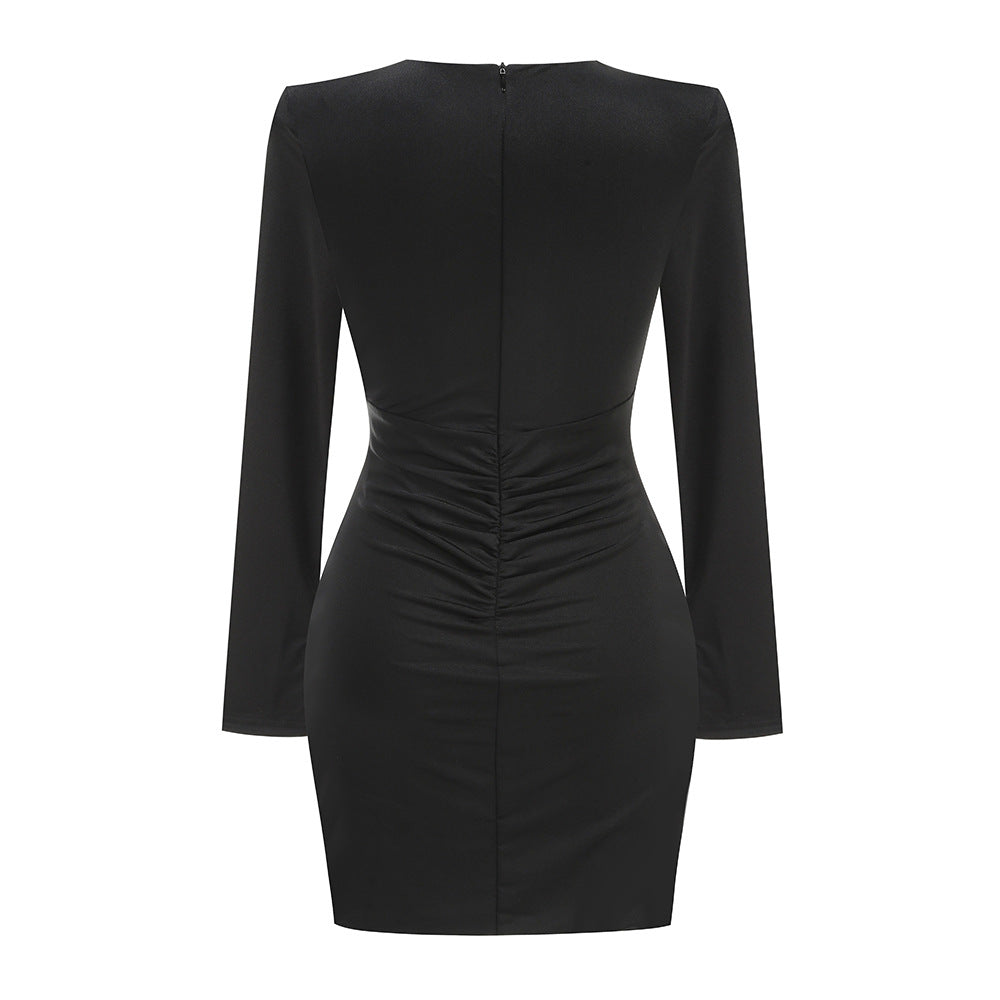 Flowering Girl Women crystal-embellished cutout black mini dress