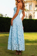 Flowering Girl Women Samantha Hollow Out Sleeveless Maxi Dress In Blue