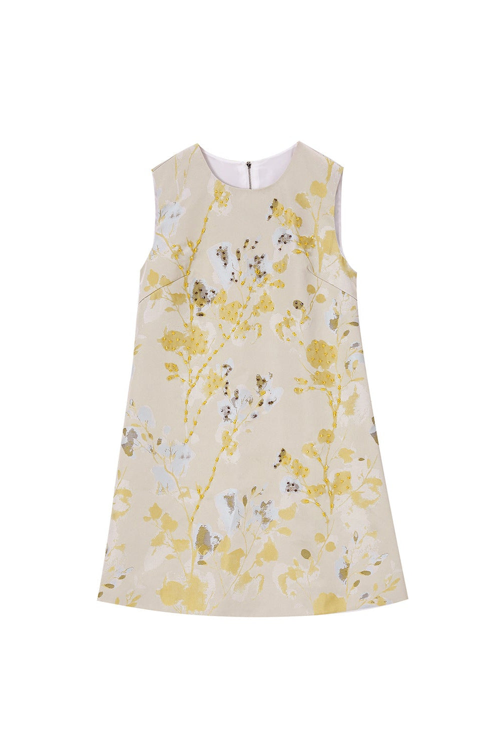 Flowering Girl Women Heloise Multicolor Floral Embroidery Sleeveless Mini Dress