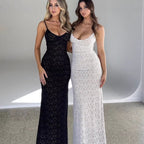 Ins Summer New Sexy V-Neck Lace Suspender Dress