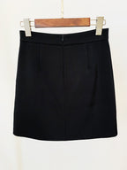 Flowering Girl Women Black Rhinestone Embellished Skirt Set
