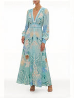 zanna Silk floral V-neck maxi dress
