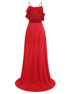 Flowering Girl Women winifred 3d flower strap maxi dress in red
