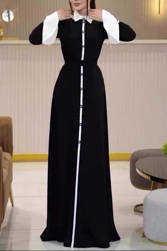 Flowering Girl Women carlin long-sleeved long skirt waist dress