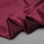 Flowering Girl Women burgundy feather embellished strapless mini dress