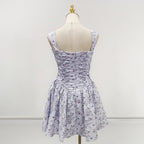 Flowering Girl Women Lesley Blue Floral Print Mini Dress With Bloomers