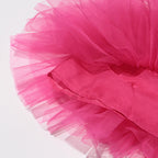 Flowering Girl Women half-high-neckline tulle mini dress in pink