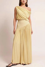 Flowering Girl Women yellow Off-the-Shoulder maxi Dress