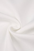 edith High elastic long hip maxi dress in white