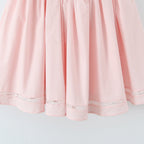 Flowering Girl Women Bow Strap Lace Trim Mini Skater Dress