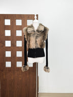 Geraldine Faux Fur Knit Coat