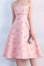 Floral Print Strapless Midi Dress